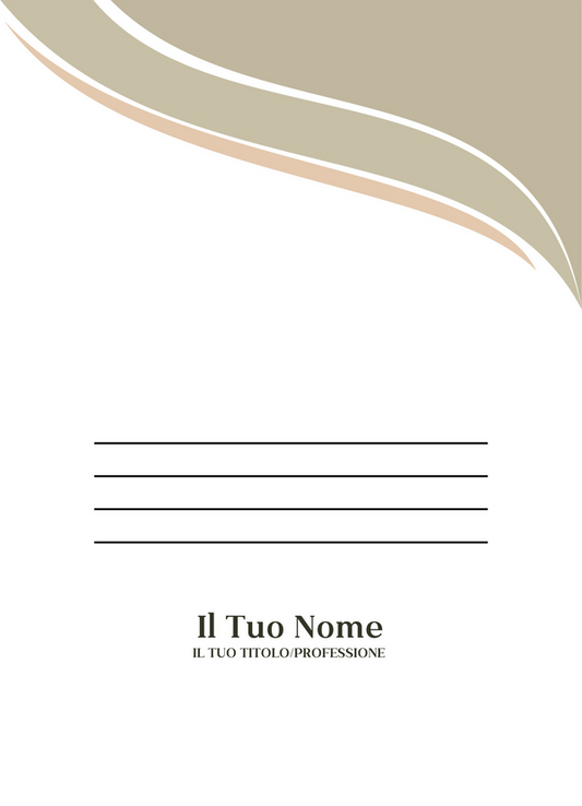 Immagine del retro cartella personalizzata